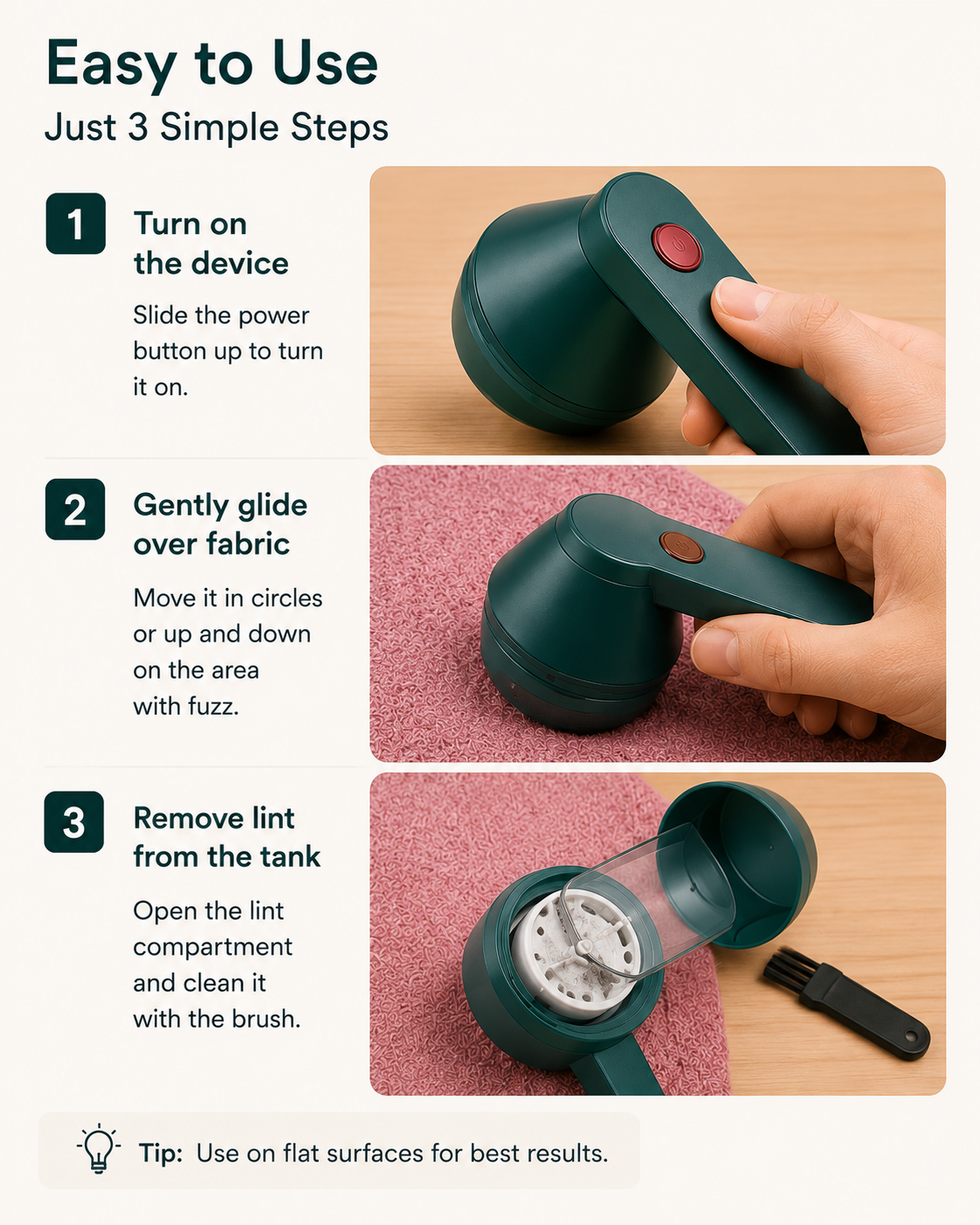 Wireless Rechargeable Lint Remover